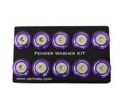 NRG NRG Fender Washer Kit w/Rivets For Plastic (Purple) - Set of 10