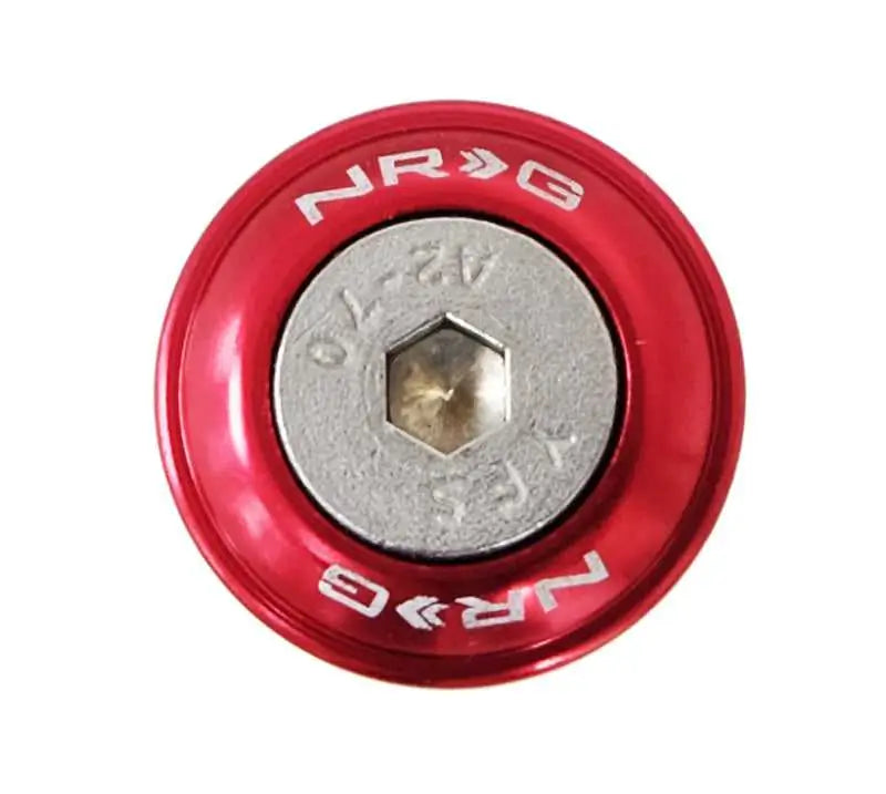 NRG Fender Washer Kit w/Rivets For Plastic (Red) - Set of 10 