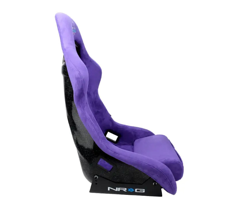 NRG FRP Bucket Seat PRISMA Edition W/ pearlized Back Purple Alcantara - Large - Truck & Automotive