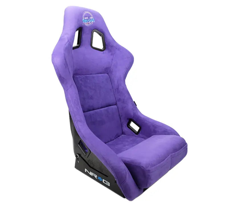 NRG FRP Bucket Seat PRISMA Edition W/ pearlized Back Purple Alcantara - Large - Truck & Automotive