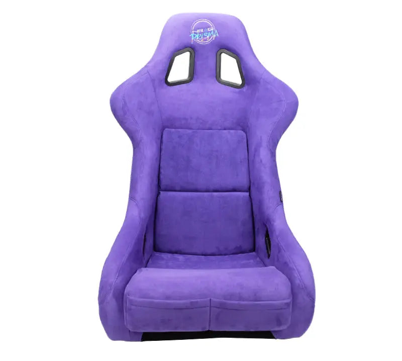 NRG FRP Bucket Seat PRISMA Edition W/ pearlized Back Purple Alcantara - Large - Truck & Automotive