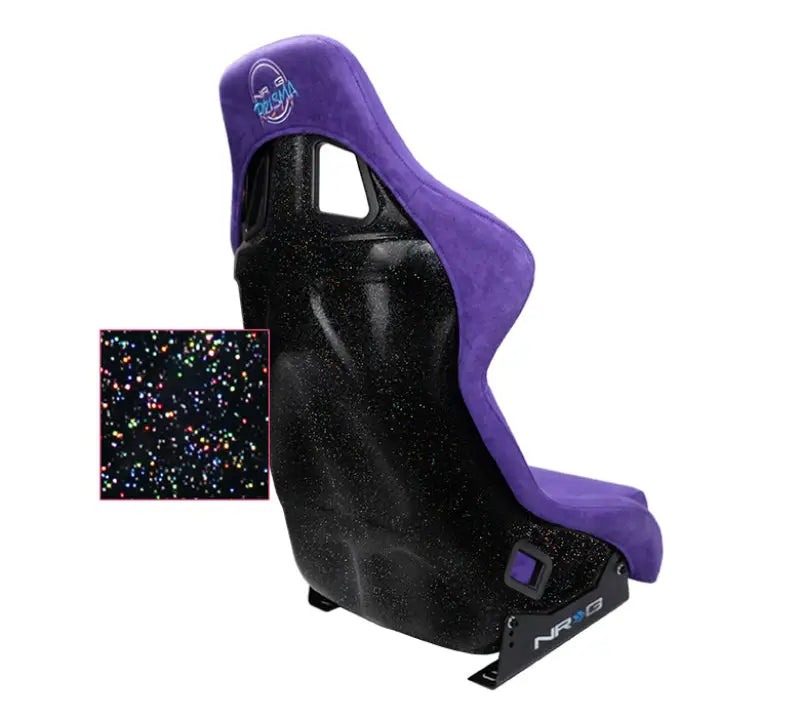 NRG FRP Bucket Seat PRISMA Edition W/ pearlized Back Purple Alcantara - Large - Truck & Automotive