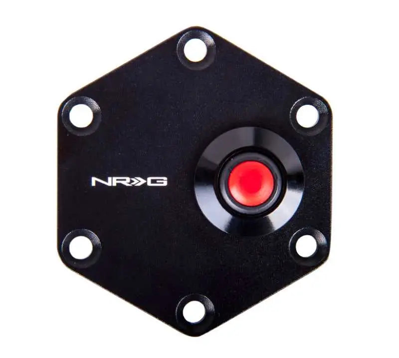 NRG NRG Hexagnal Steering Wheel Ring w/Horn Button - Black