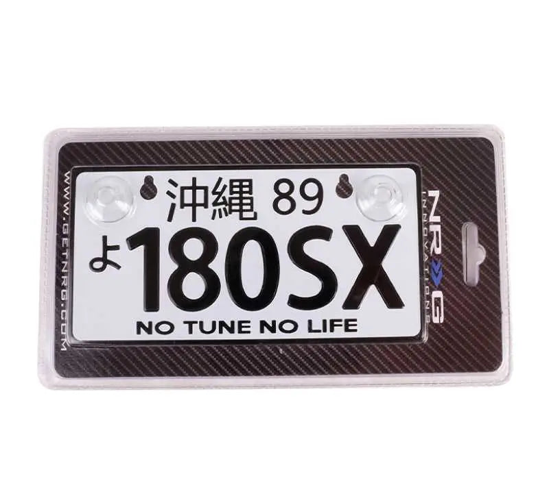 NRG Mini JDM Style Aluminum License Plate (Suction-Cup Fit/Universal) - 180SX 