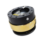 NRG NRG Quick Release Gen 2.0 - Black Body / Chrome Gold Ring