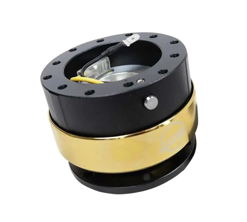 NRG NRG Quick Release Gen 2.0 - Black Body / Chrome Gold Ring