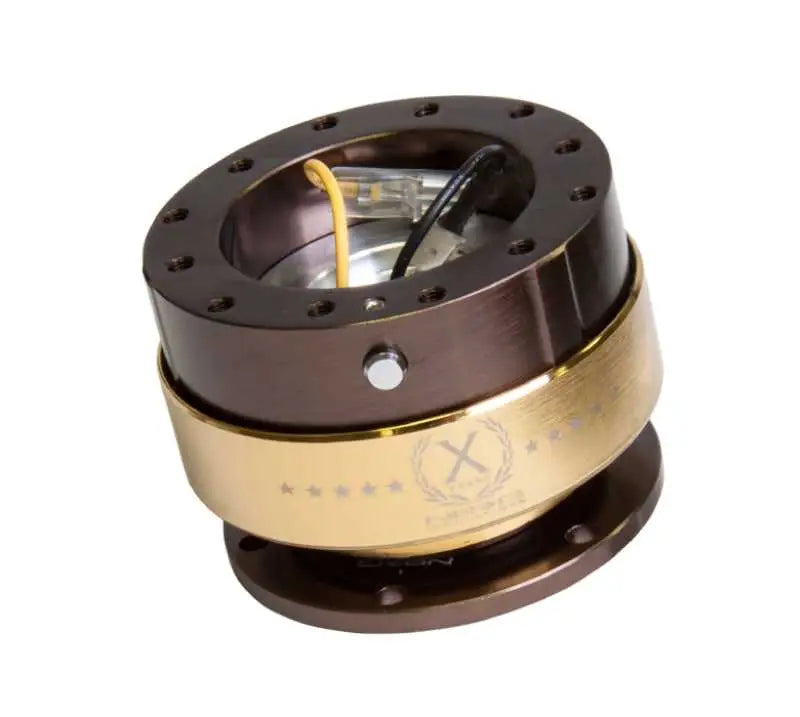 NRG NRG Quick Release Gen 2.0 - Bronze Body / Chrome Gold Ring
