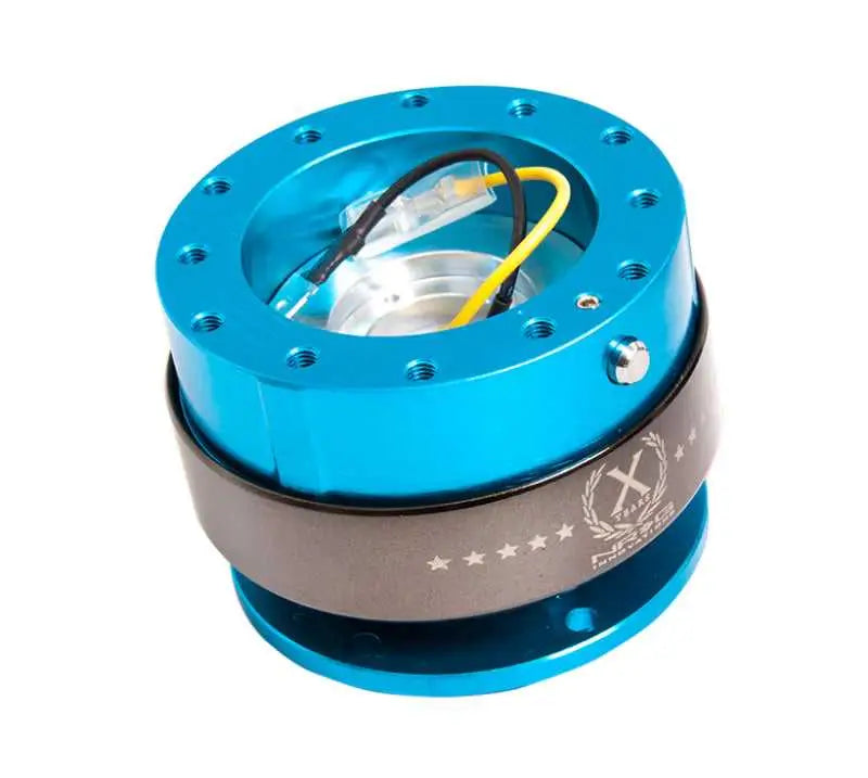 NRG Quick Release Gen 2.0 - New Blue Body / Titanium Chrome Ring 