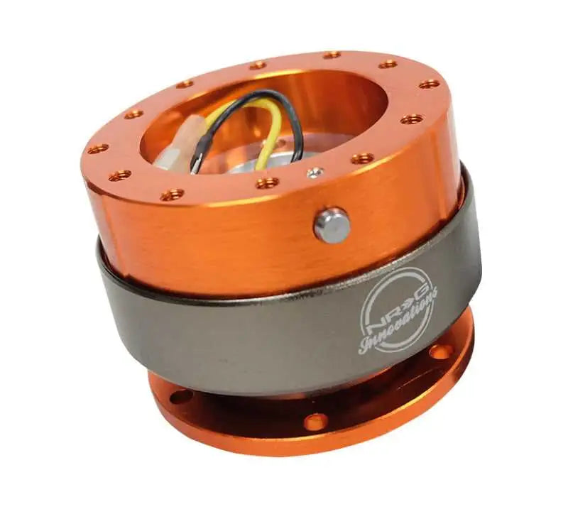 NRG NRG Quick Release Gen 2.0 - Orange Body / Titanium Chrome Ring