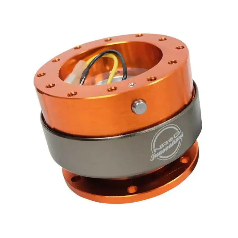 NRG Quick Release Gen 2.0 - Orange Body / Titanium Chrome Ring 