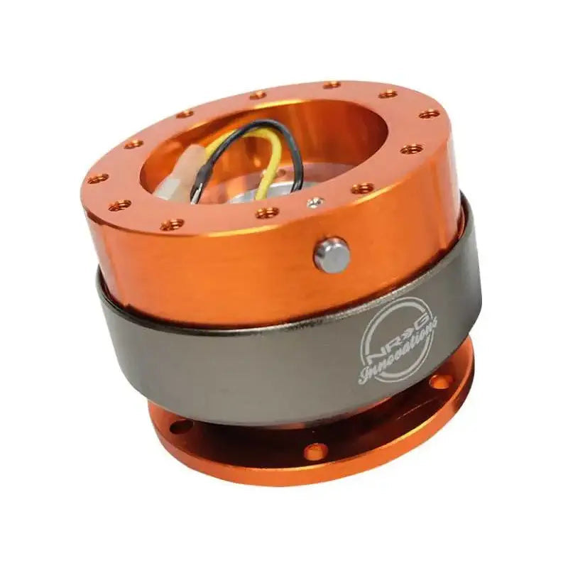 NRG NRG Quick Release Gen 2.0 - Orange Body / Titanium Chrome Ring