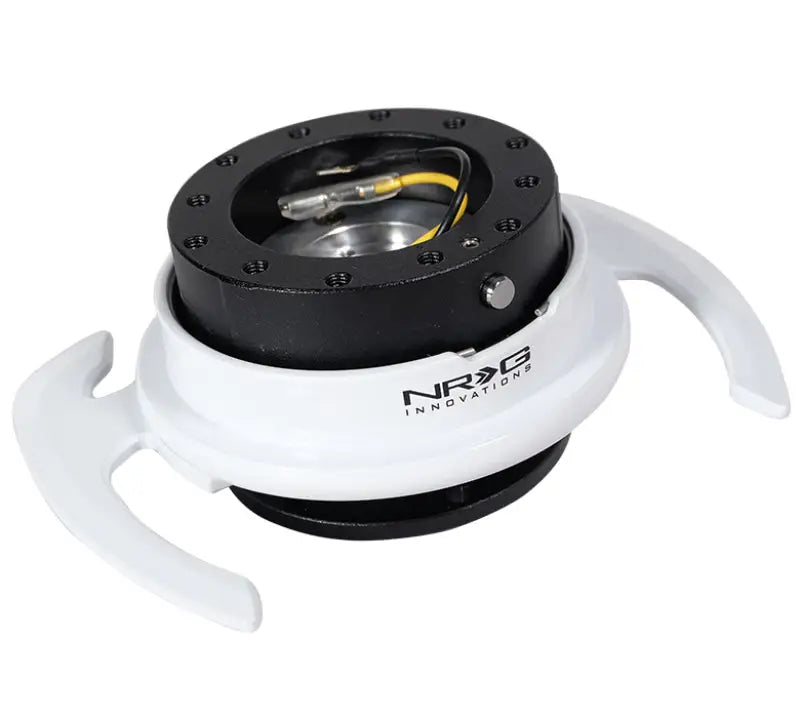NRG Innovations Quick Release Kit - Black Body with White Ring and Handles