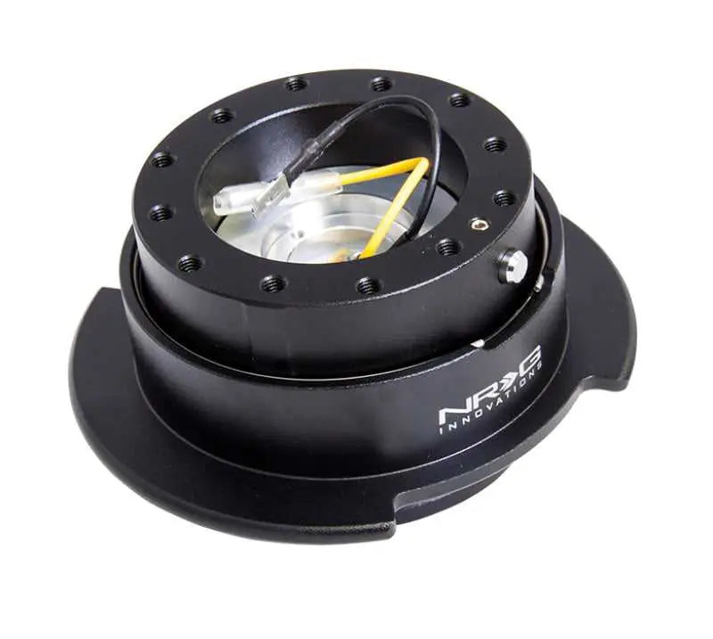 NRG NRG Quick Release Kit Gen 2.5 - Black / Black Ring w/Finger Grooves
