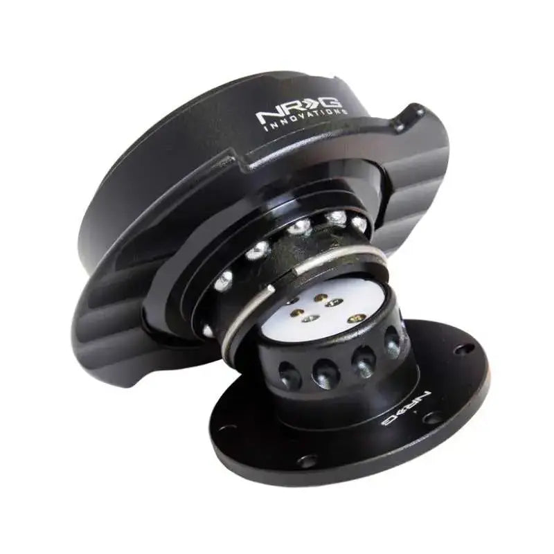 NRG Quick Release Kit Gen 2.5 - Black / Black Ring w/Finger Grooves 