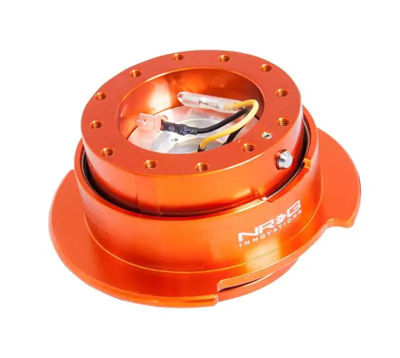 NRG NRG Quick Release Kit Gen 2.5 - Orange Body / Titanium Chrome Ring