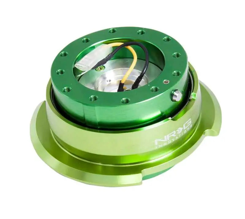 NRG NRG Quick Release Kit Gen 2.8 - Green Body / Titanium Chrome Ring