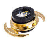 NRG NRG Quick Release Kit Gen 3.0 - Black Body / Chrome Gold Ring w/Handles