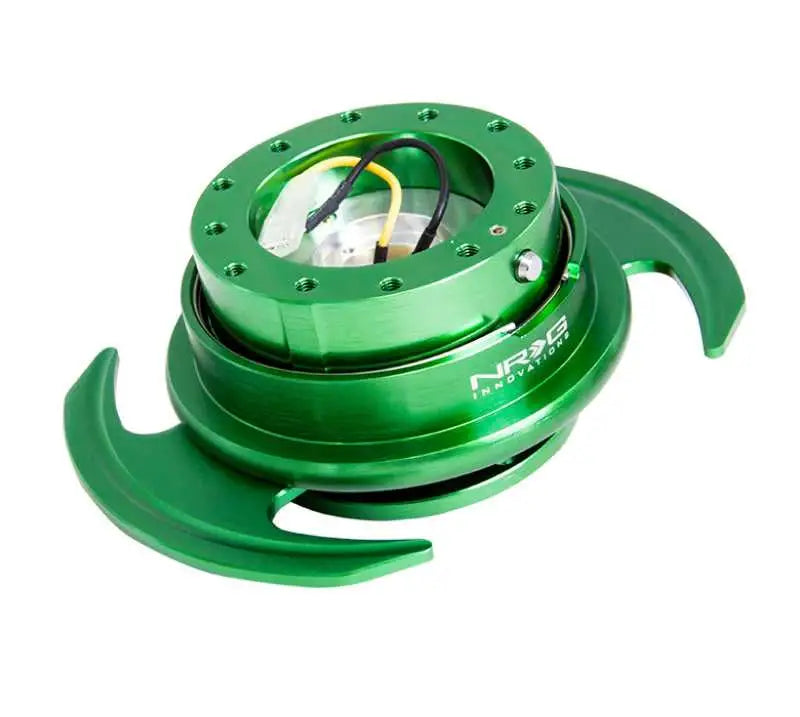 NRG NRG Quick Release Kit Gen 3.0 - Green Body / Green Ring w/Handles