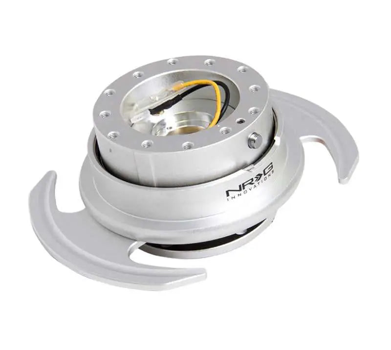 NRG Quick Release Kit Gen 3.0 - Silver Body / Silver Ring w/Handles 