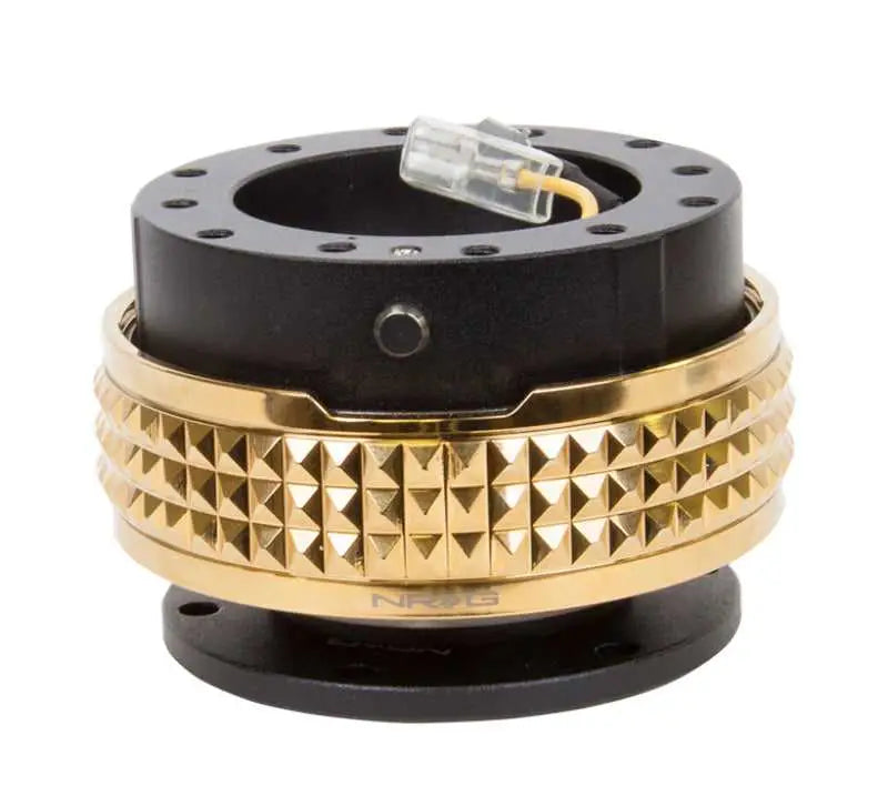 NRG Quick Release Kit - Pyramid Edition - Black Body / Chrome Gold Pyramid Ring 