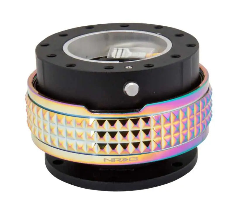 NRG Quick Release Kit - Pyramid Edition - Black Body / Neochrome Pyramid Ring 