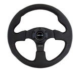 NRG NRG Reinforced Steering Wheel (320mm) Black Leather w/Black Stitching