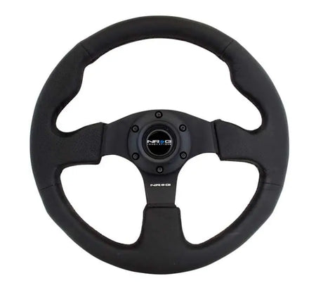NRG NRG Reinforced Steering Wheel (320mm) Black Leather w/Black Stitching
