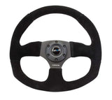 NRG NRG Reinforced Steering Wheel (320mm Horizontal / 330mm Vertical) Black Suede w/Black Stitching