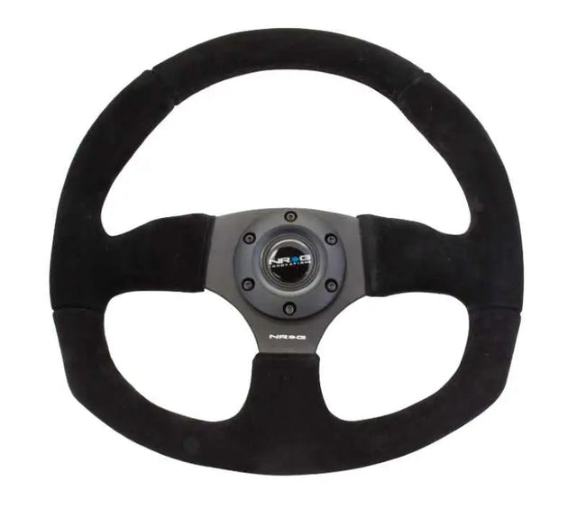NRG NRG Reinforced Steering Wheel (320mm Horizontal / 330mm Vertical) Black Suede w/Black Stitching