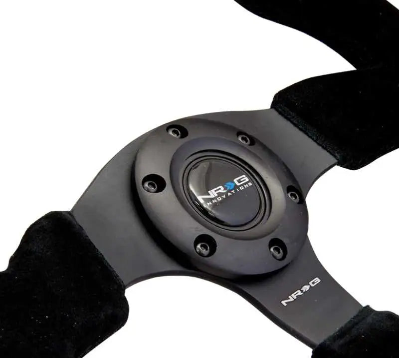 NRG Reinforced Steering Wheel (320mm) Suede w/Black Stitch 