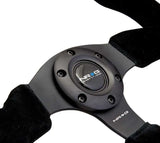 NRG Reinforced Steering Wheel (320mm) Suede w/Black Stitch 