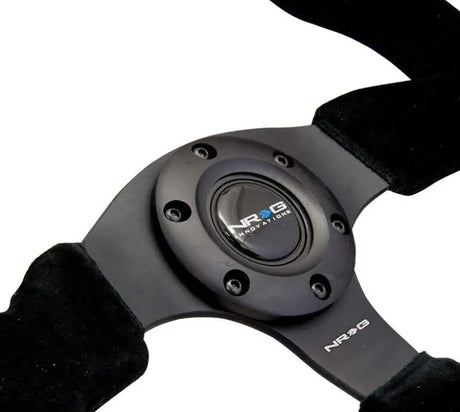 NRG Reinforced Steering Wheel (320mm) Suede w/Black Stitch 