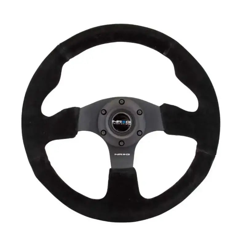 NRG NRG Reinforced Steering Wheel (320mm) Suede w/Black Stitch