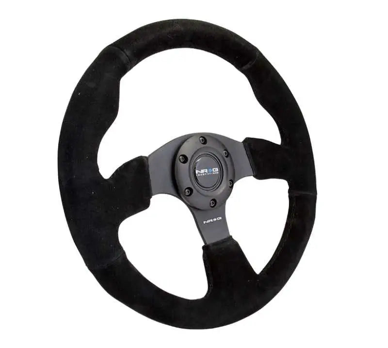 NRG Reinforced Steering Wheel (320mm) Suede w/Black Stitch 