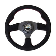 NRG NRG Reinforced Steering Wheel (320mm) Suede w/Red Stitch