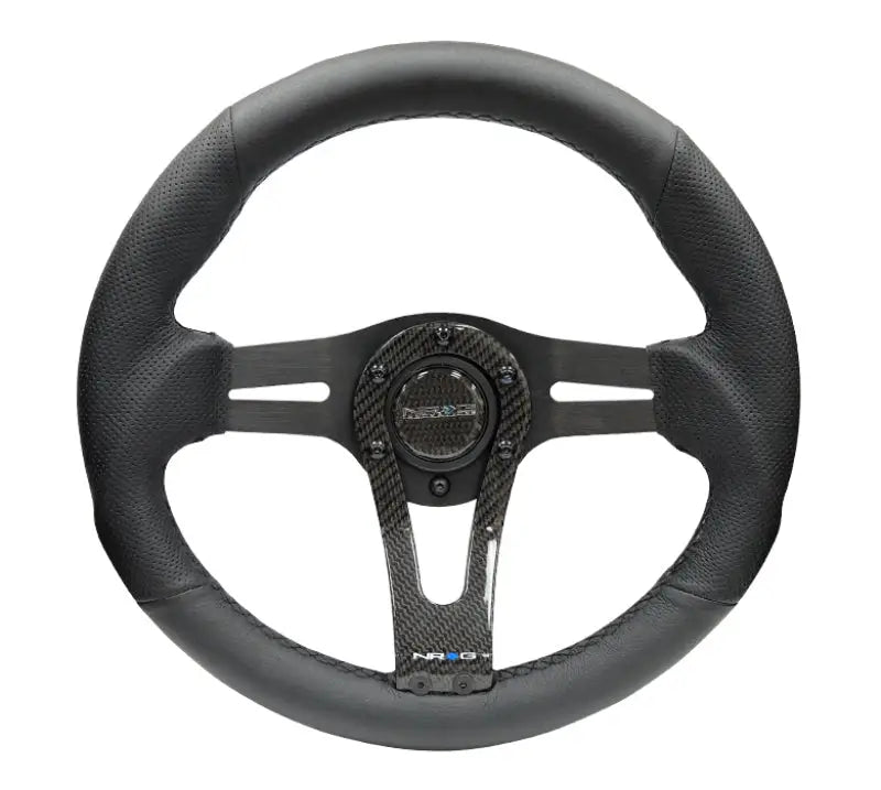 NRG Reinforced Steering Wheel (320mm) w/Carbon Center Spoke - Truck & Automotive