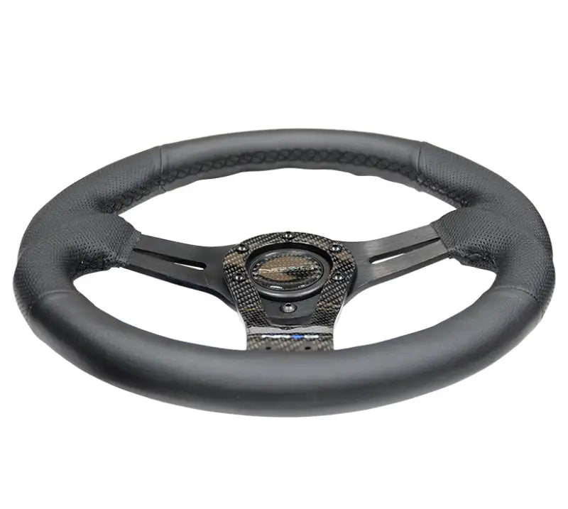 NRG Reinforced Steering Wheel (320mm) w/Carbon Center Spoke - Truck & Automotive