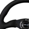 NRG NRG Reinforced Steering Wheel (350mm / 2.5in. Deep)Blk Alcantara Comfort Grip w/4mm Matte Blk Spokes