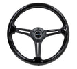 NRG NRG Reinforced Steering Wheel (350mm / 3in. Deep) Blk Wood w/Blk Matte Spoke/Black Center Mark