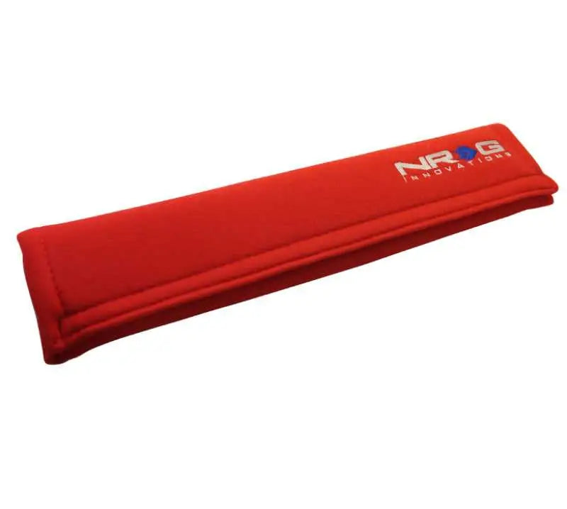 NRG Seat Belt Pads 3.5in. W x 17.3in. L (Red) Long - 1pc 