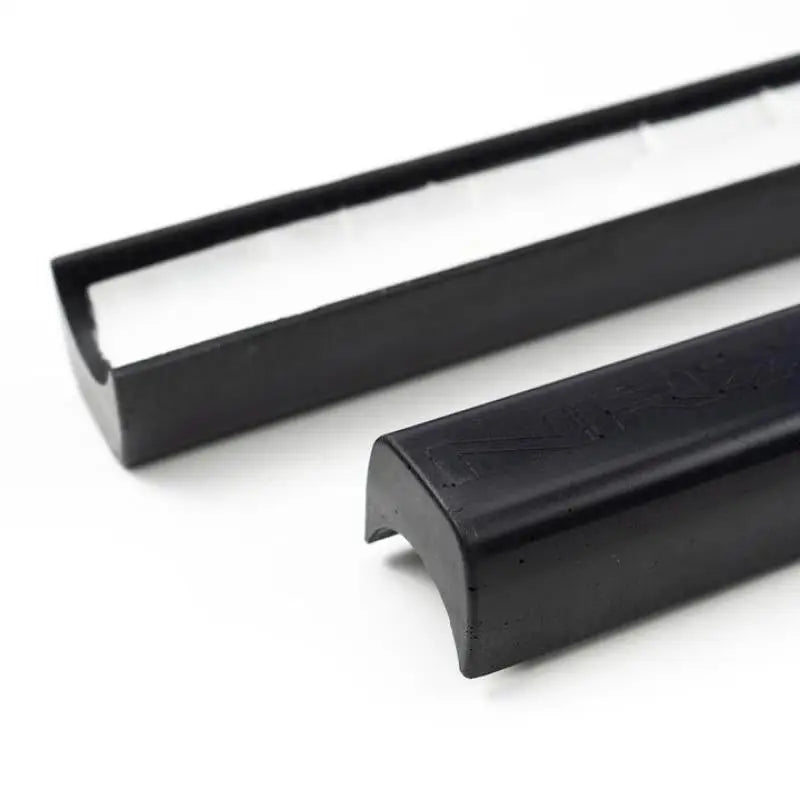 Black rubber roll bar edge protectors for NRG SFI 45.1 roll bar padding upgrade