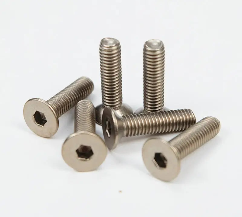Flat head socket cap screws from NRG Titanium Silver Steering Wheel Screw Kit Upgrade