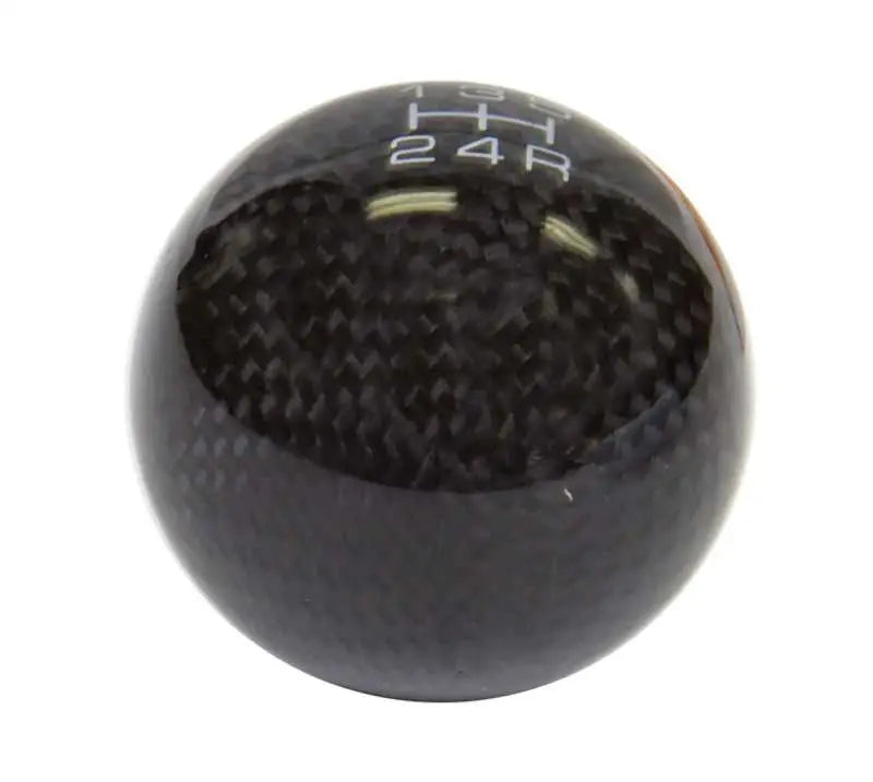 NRG NRG Universal Ball Style Shift Knob (No Logo) - Black Carbon Fiber (5 Speed Pattern)