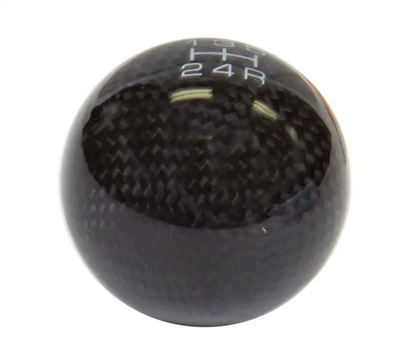 NRG Universal Ball Style Shift Knob (No Logo) - Black Carbon Fiber (5 Speed Pattern) 