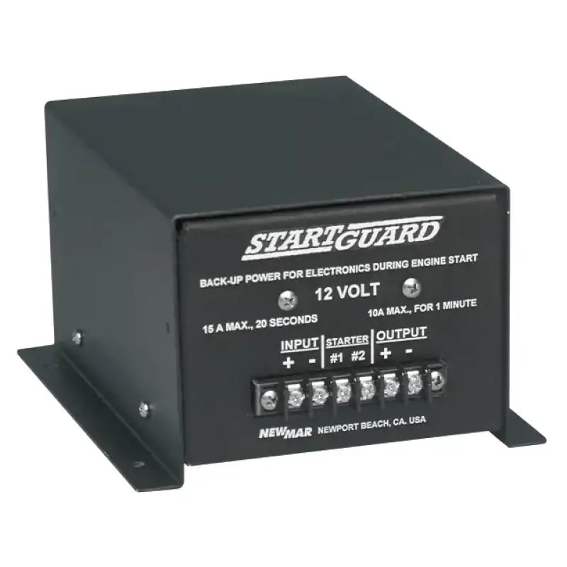 Black Startguard backup power unit for Newmar Start Guard 12 Volt 20 Amp system