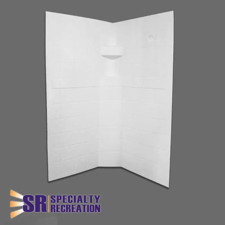 White corner neo shower wall NSW3434W for the NSW Recreation Neo Shower Stall