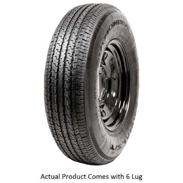 ADB15R45BMDM Taskmaster St205/75R15 8 Ply Diamondback tire, optimized for performance and durability, suitable for various vehicles and trailers.