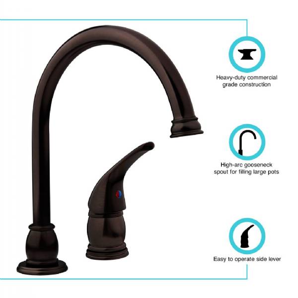 MK301-VB Dura Faucet Goose Neck Rv Kitchen Fau