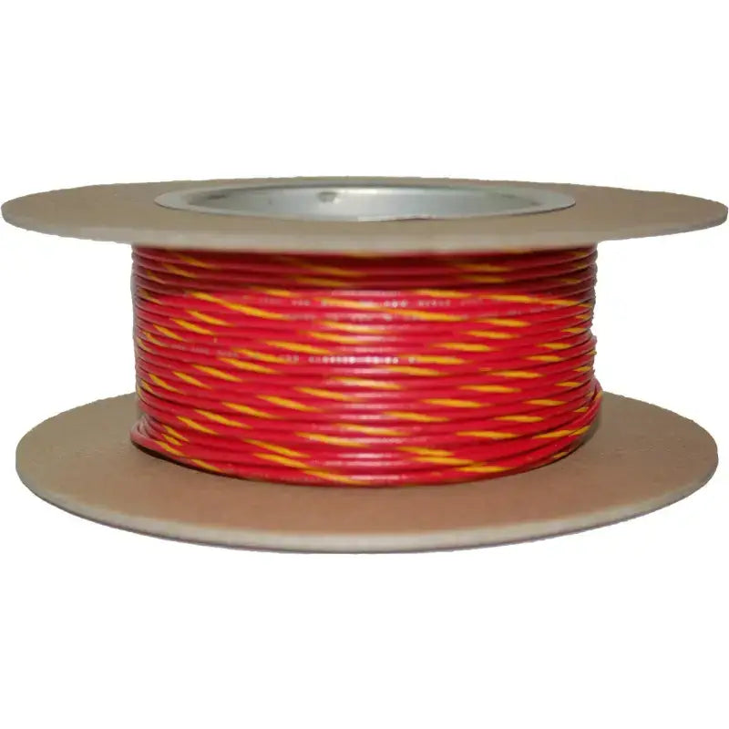NWR-24-100-20 Namz Custom Cycle 100' Spool 20-Gauge Wire (Red/Yellow Stripe) - RV and Auto Parts