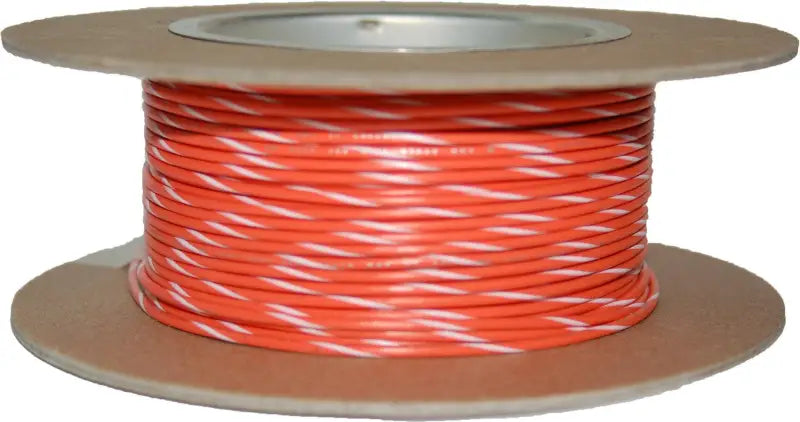 NWR-39-100-20 Namz Custom Cycle 100' Spool 20-Gauge Wire (Orange/White Stripe) - RV and Auto Parts